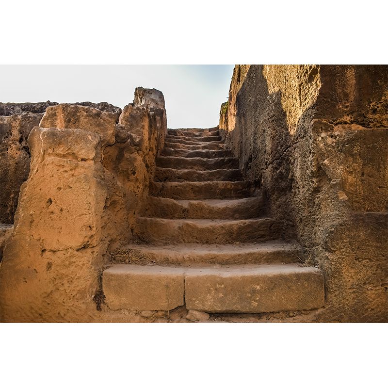 Contemporary Stairs Architecture Mural Wallpaper Stain Resistant for Decoration