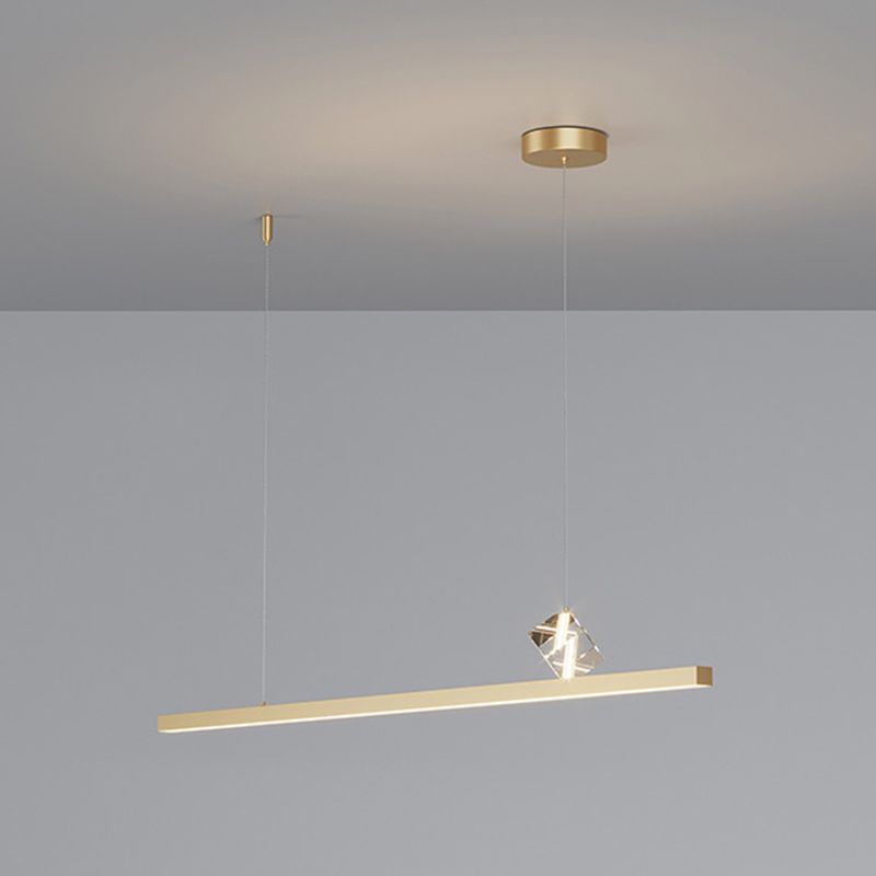 Simple Light Luxury Style LED Hanging Island Pendant Light for Dining Room