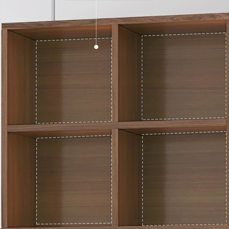 Engineered Wood Shelf Bookcase Standard Modern Bookshelf with Closed Back