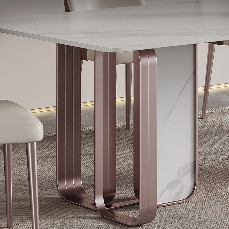 Luxury Sintered Stone Dining Set 1/2/5/6/7 Pieces Rectangle Dining Table with Chairs