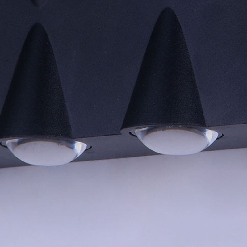 Lumière murale à LED géométrique en acrylique dans une application murale en aluminium de style créatif moderne pour les espaces extérieurs