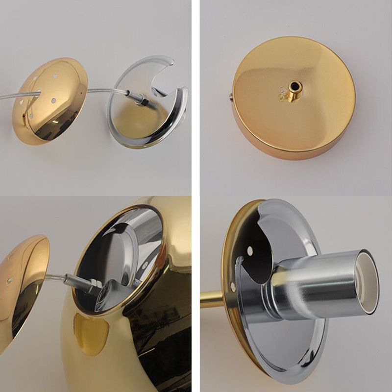 1 Light Glass Pendant Ceiling Lights Modern Spherical Hanging Ceiling Lights for Dining Room