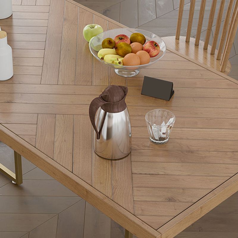 Pine Wood Industrial Dining Set 1/2/3/4/5 Pcs Dinette Set with Chairs and Bench