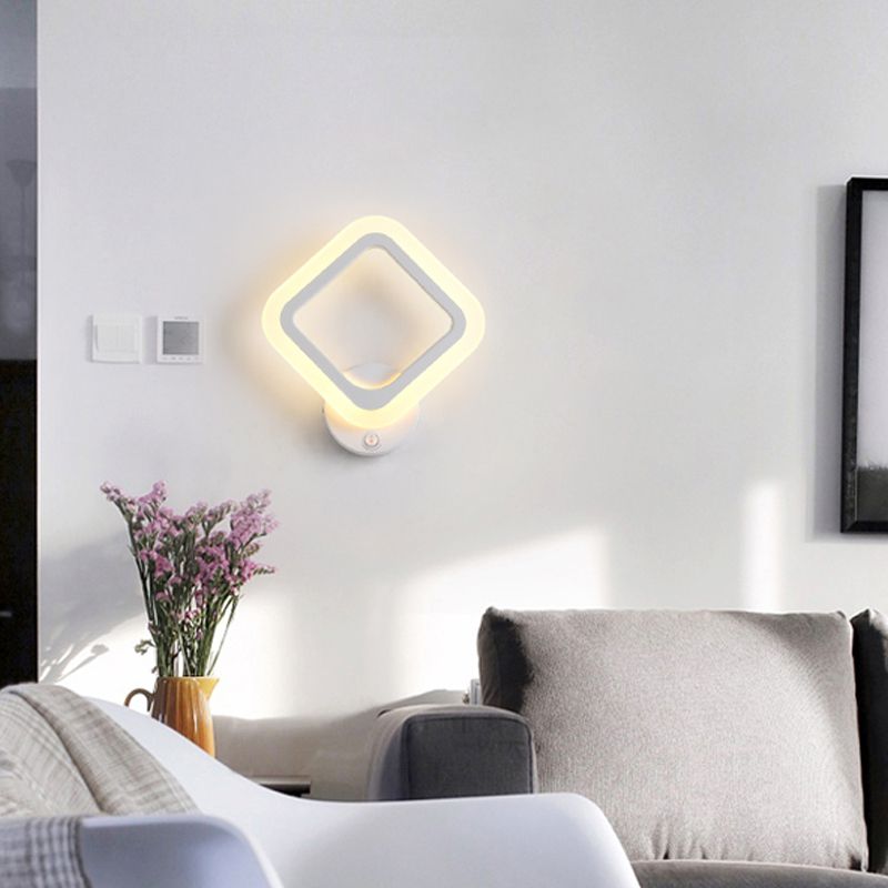 Modern Style Geometric Sconce Light Fixtures Metal 1 Light Wall Mounted Lighting
