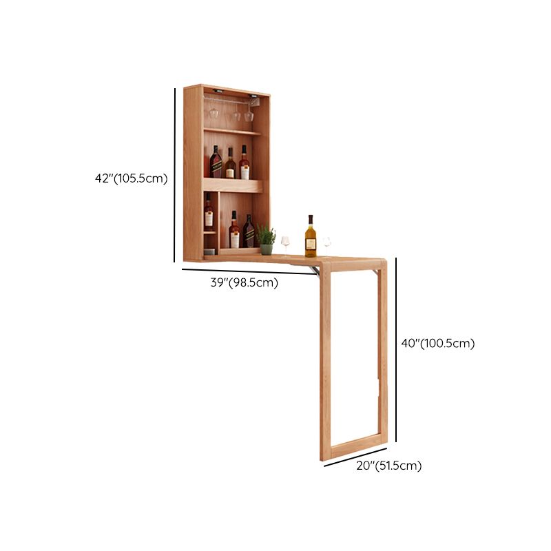 Folding Counter Height Pub Set 1/2/3 Pcs Wood Frame Bar Table and Stools