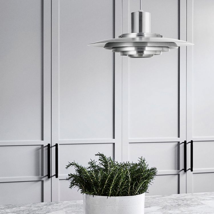 Dikke metalen schijf schaduw hanglamp moderne stijl in verlichting voor eetkamer