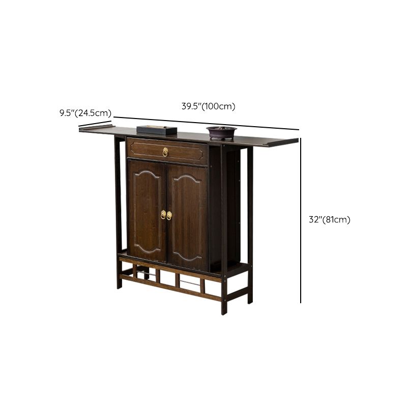 31"H Mid-Century Modern Console Table Single Drawer Sofa Table