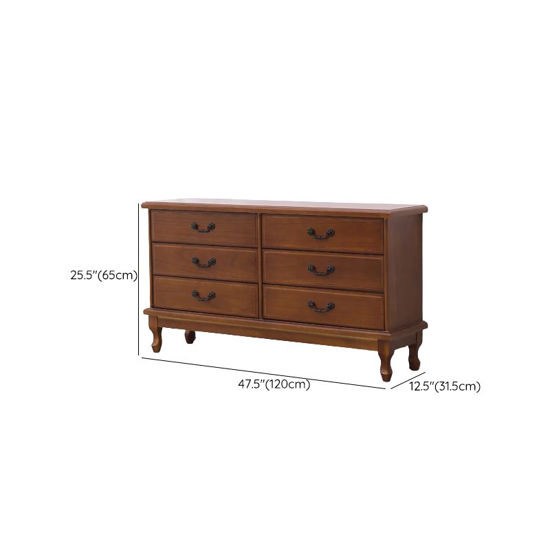 American Traditional Home Chest Solid Wood Storage Chest with Drawers