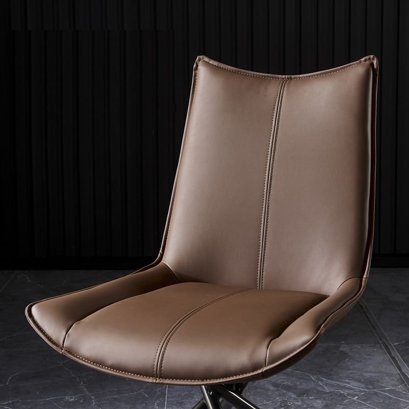 Sillas laterales de comedor con respaldo sólido de estilo industrial, sillas de comedor de cuero para cocina