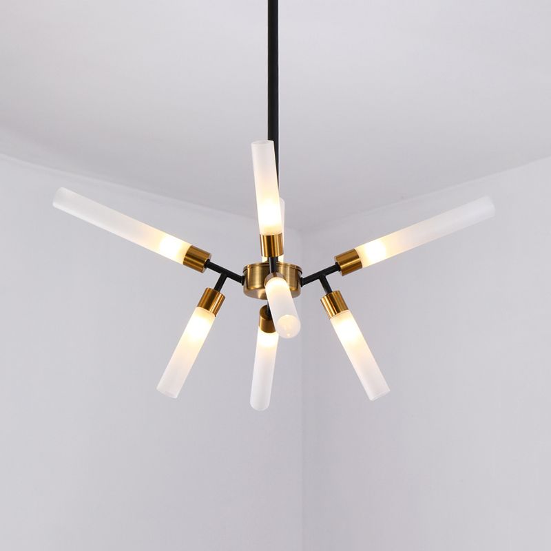 Zeitgenössische Sparkform hängende Licht 8 Lichter Metall Kronleuchter für Schlafzimmertuchladen