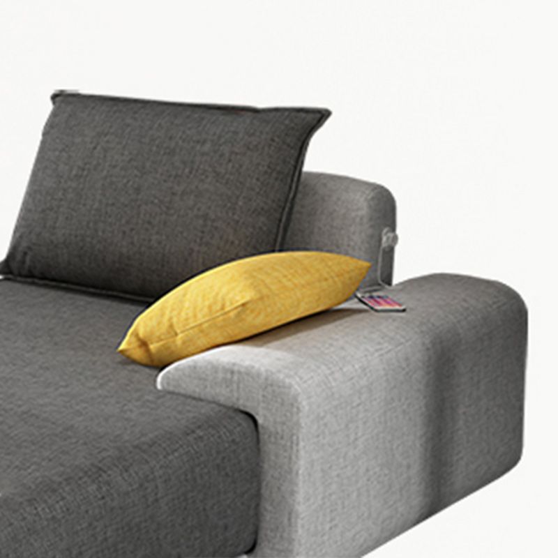 129.92" W √ó 70.87" D √ó 27.56" H L-Shape Removable Cushions Pillow Top Arm Sectional