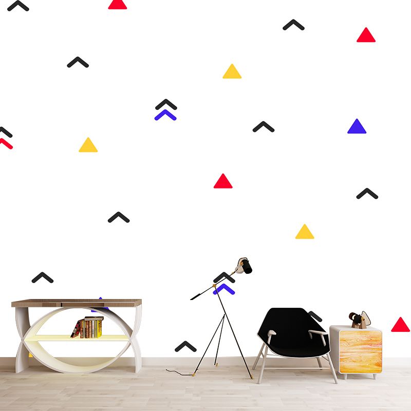 Illustration Geometrical Mural Decal Whole Wall Covering for Bedroom, Custom Print
