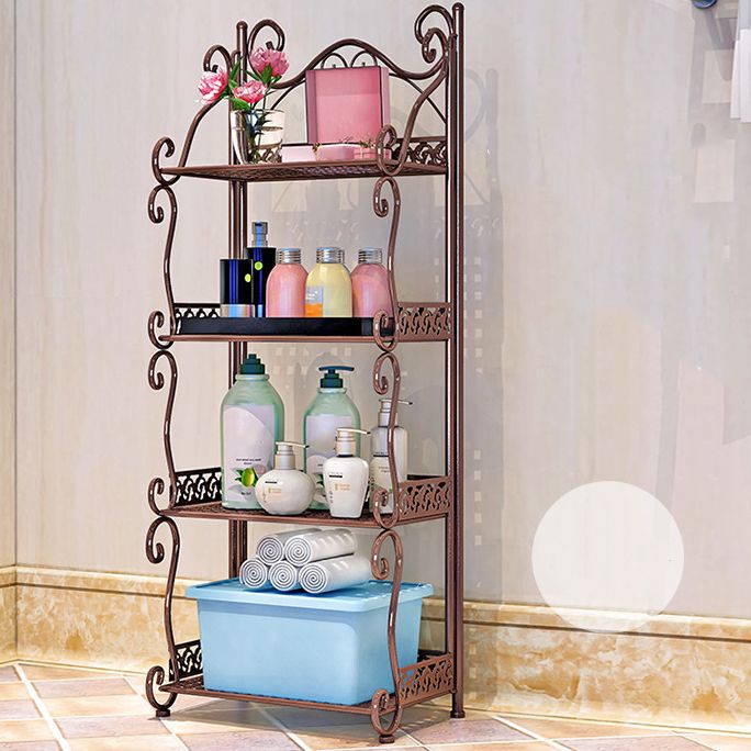 Contemporary Metal Book Shelf Folding Open Back Bookshelf Shelves Included