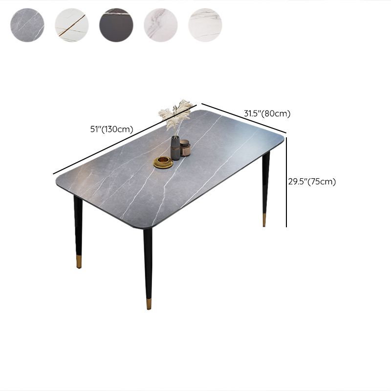 Simplicity Dinner Room Dining Table Kitchen Stone 4 Legs Dining Table