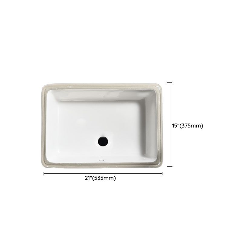 Contemporary Wash Stand Ceramic Metal Undermount Bathroom Sink
