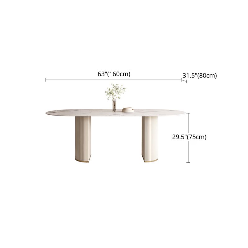 Contemporary 1/4/5/7 Pieces Dining Set Oval Dining Room Table Set