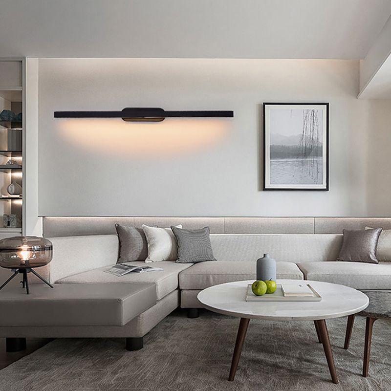 Modern Metal Wall Light Straight Rotatable 1 Light Wall Sconce for Bedroom