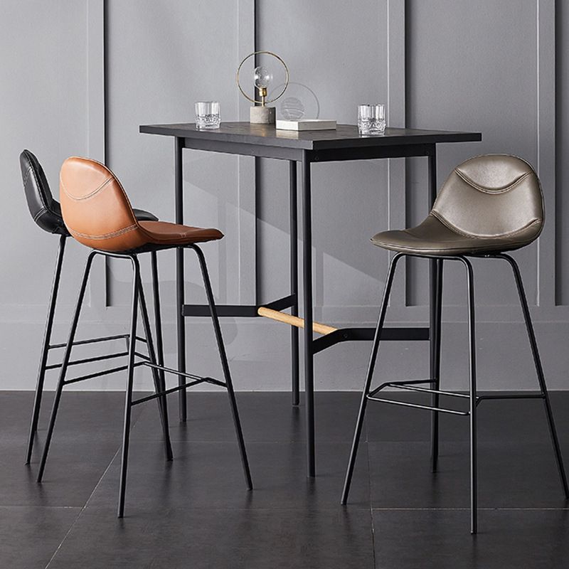 Modern Style Bar-stool Bucket Seat Counter Bar Stool with Metal Legs for Home