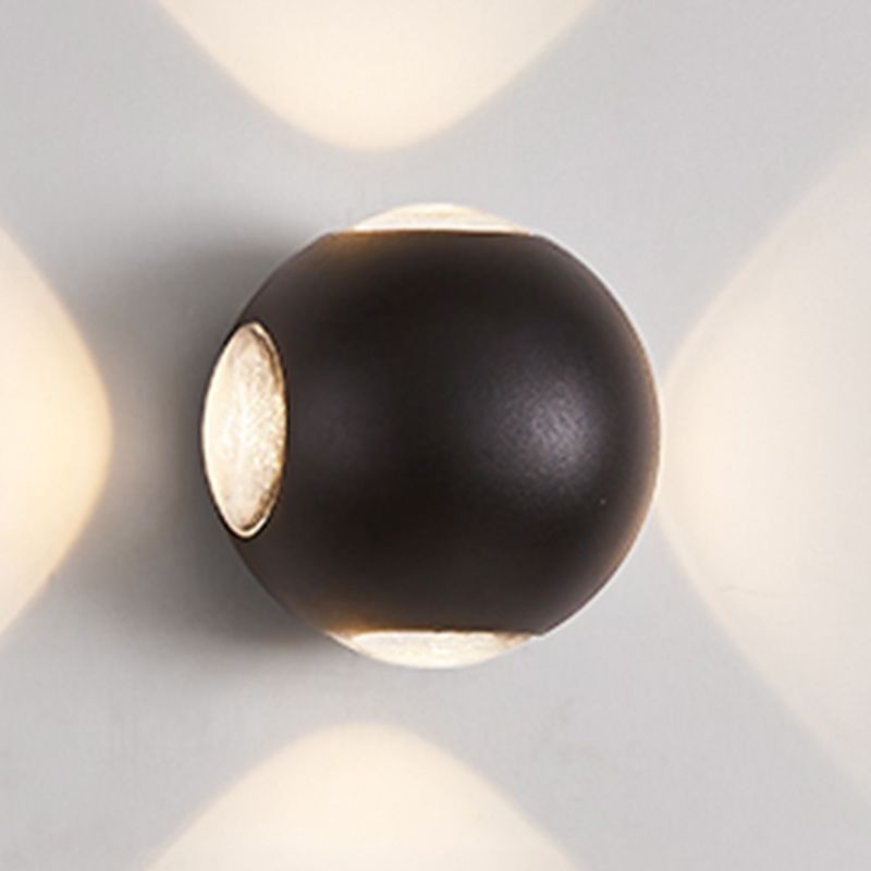 Ball Shade Metal Wall Sconce Modern Style Multi Lights Wall Mount Lighting