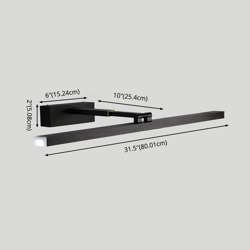 Moderne stijl lineaire wand sconce verlichting metalen led badkamer wandlamp in zwart
