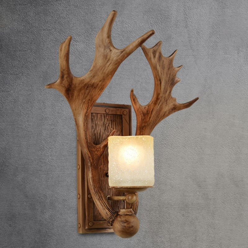 Single Modernism White/Brown Wall Mounted Sconce Wooden Wall Light for Dining Room