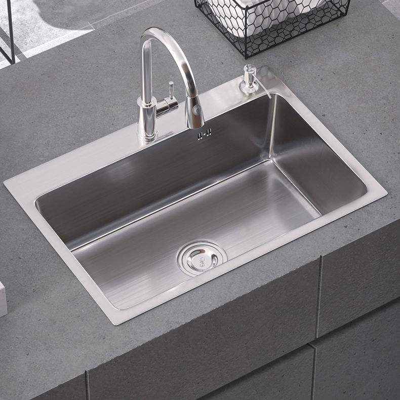 Modern Single Bowl Kitchen Sink Stainless Steel Kitchen Sink with Rectangle Shape