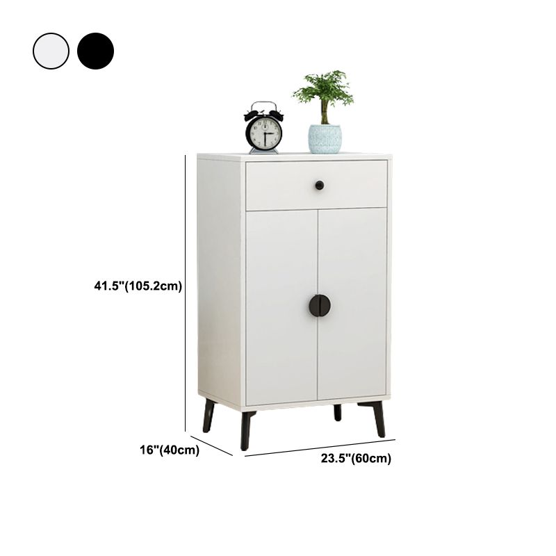 Modern Accent Chest with Soft Close Drawers White Accent Cabinet