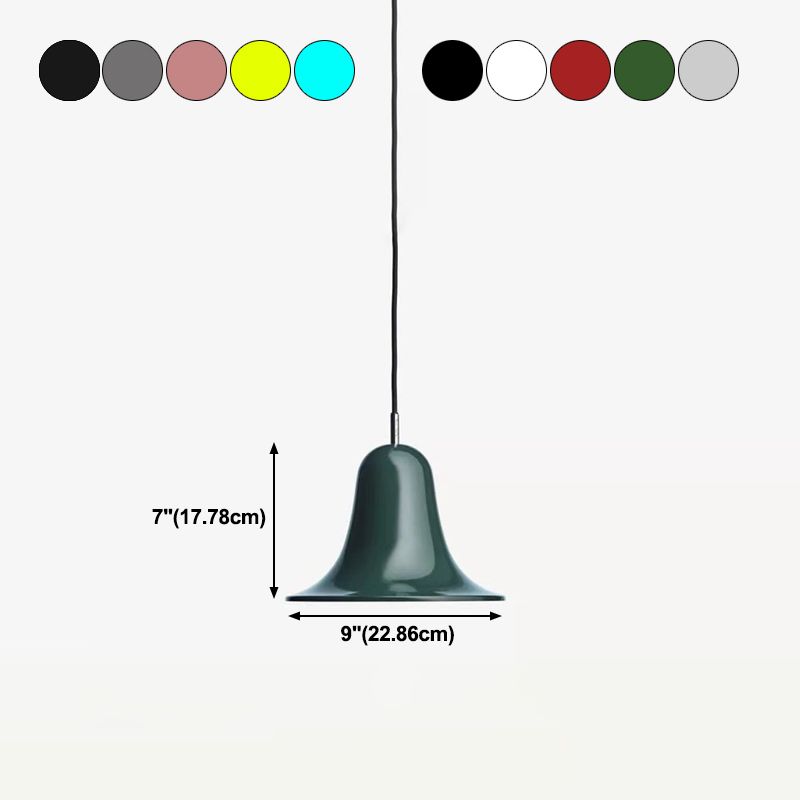 Metal Hat Shape Hanging Pendant Light Minimalist Suspension Pendant Light