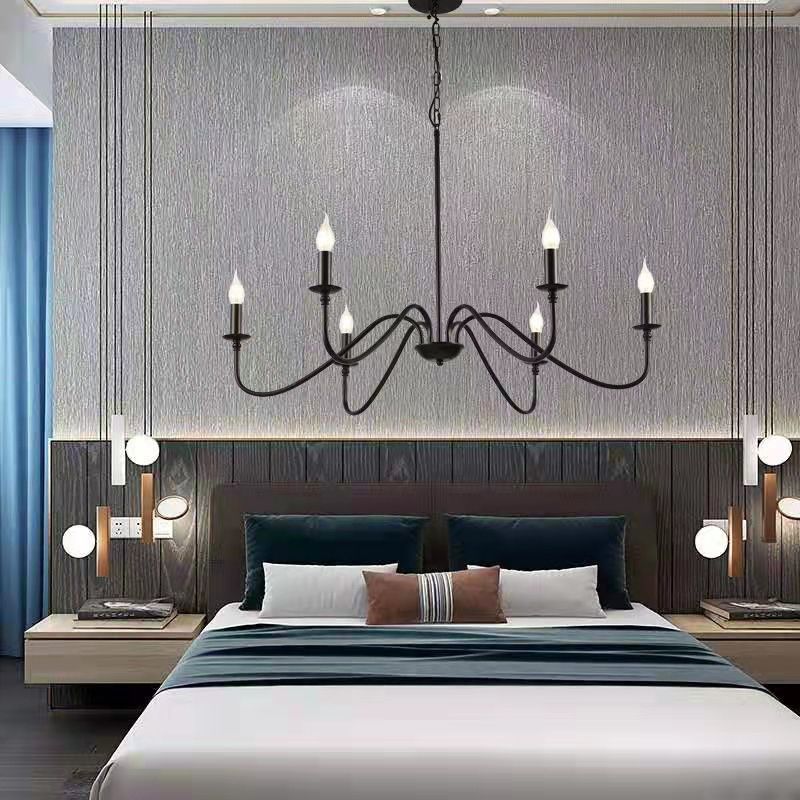 Metalen plafond opgehangen armaturen Vintage kaarsen hangerverlichting voor woonkamer