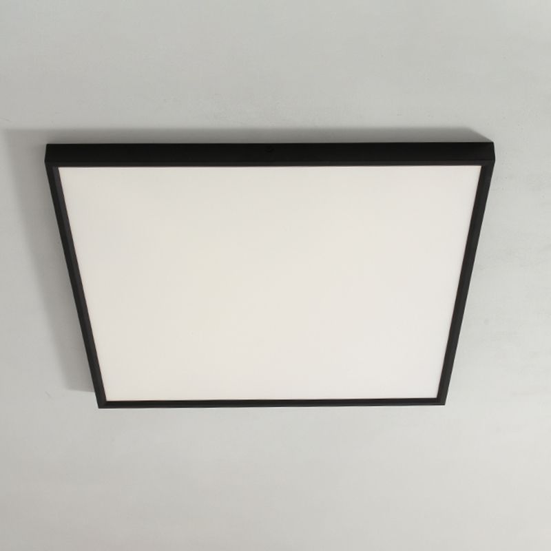 Square Shape LED Ceiling Lamp Modern Aluminium 1 Light Flush Mount for Conference Room