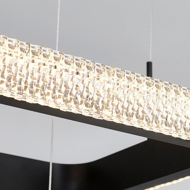 Acrylic 3-Lights Pendant Lighting Fixtures Modern Style Geometric Chandelier Lights