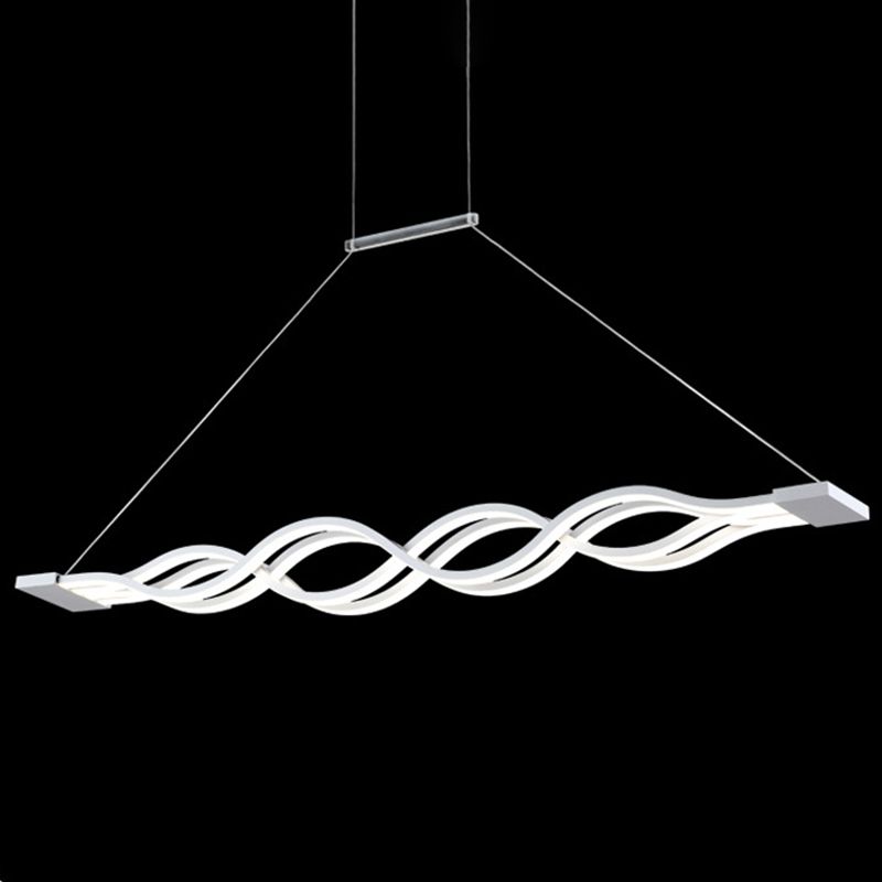 Wave Large Kitchen Pendant Lights Acrylic Modern Simplicity Island Chandelier Lights for Restaurant