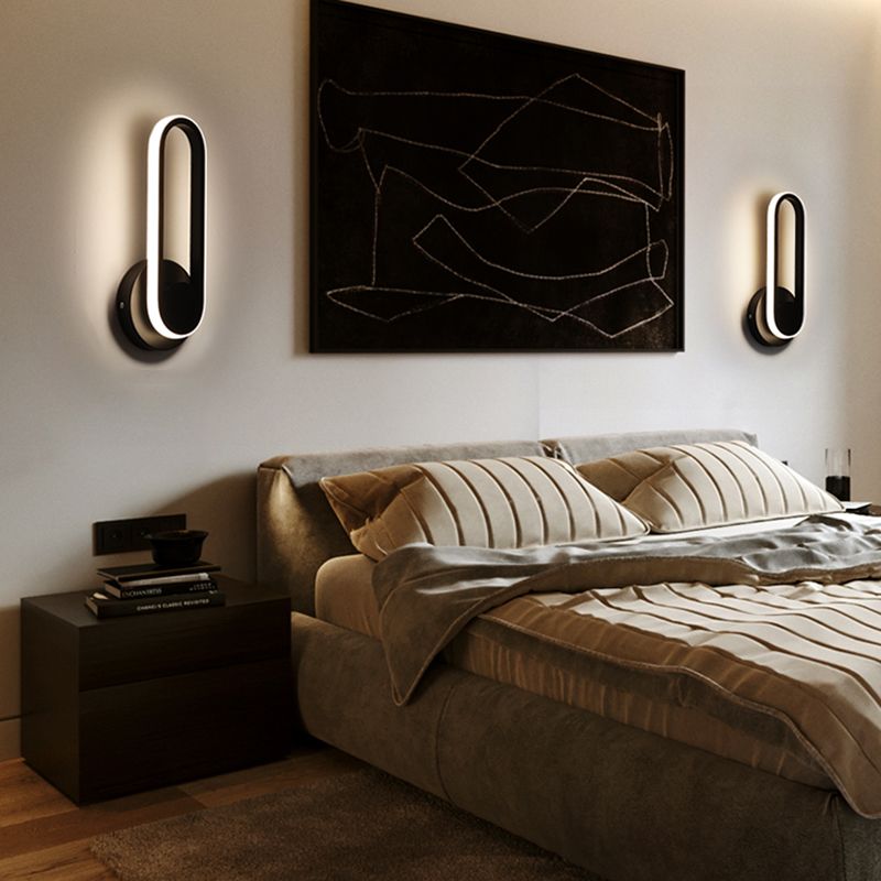 Contemporáneo de letrero de pared de pared simple de pared LED montada en la pared para la pared para la cama