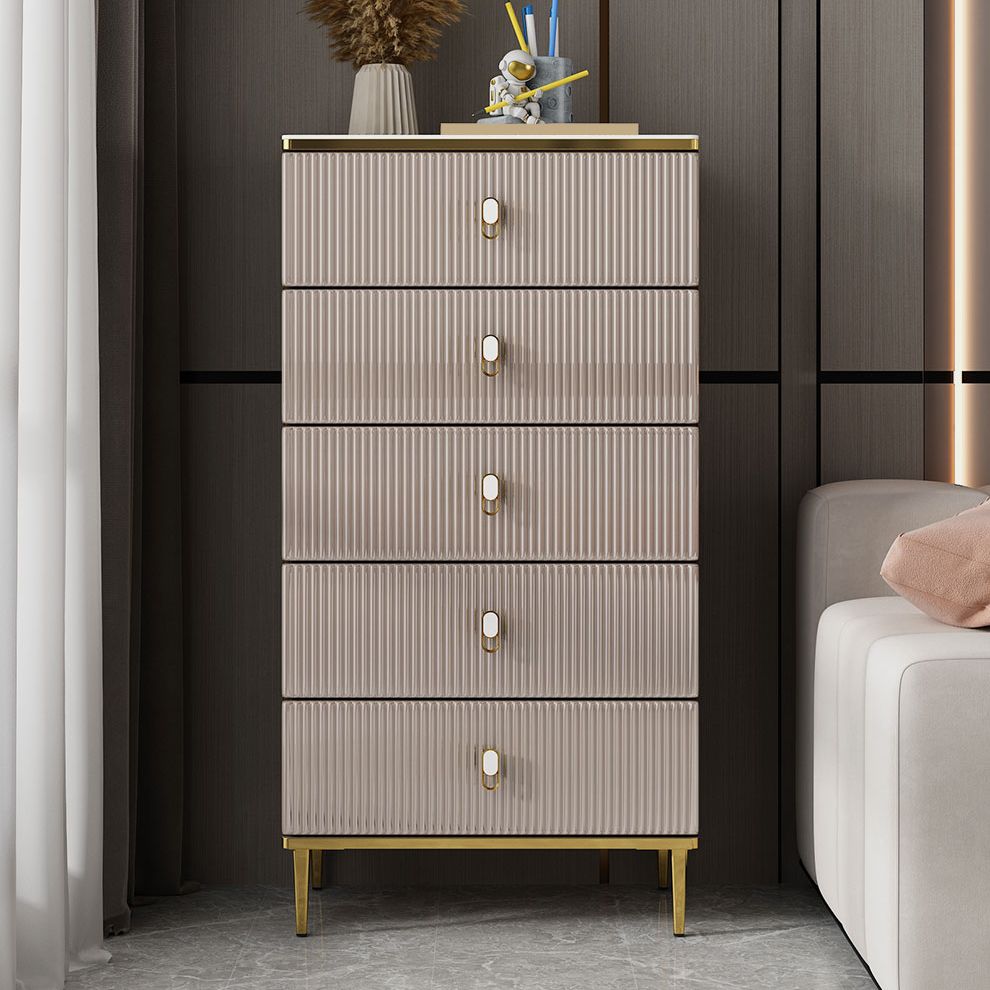 Modern Storage Chest Dresser Stone Storage Chest with 5 Drawers