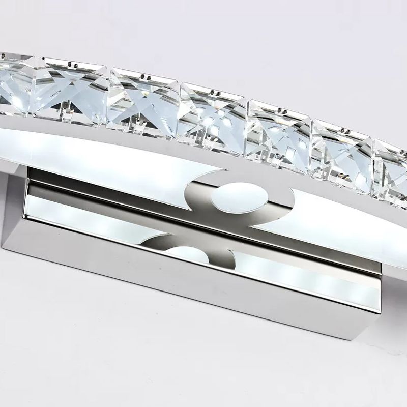 1 Lichte geometrische ijdelheid verlichtingsarmaturen Moderne stijl kristallen LED -spiegelverlichting