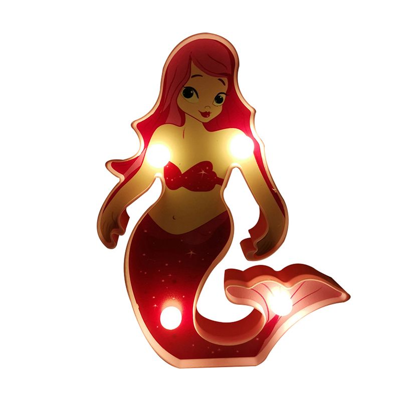 Beauty Element Girls Room Night Lamp Plastic Modern Style LED Nightstand Lighting