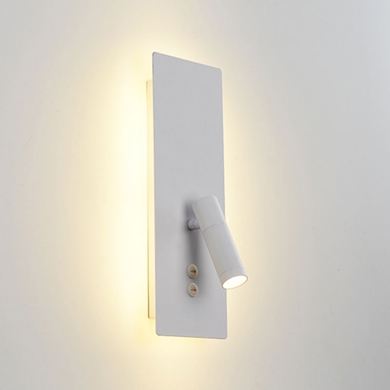 Modern Simple Iron Wall Light Rotatable Rectangle Shape Wall Lamp for Bedroom
