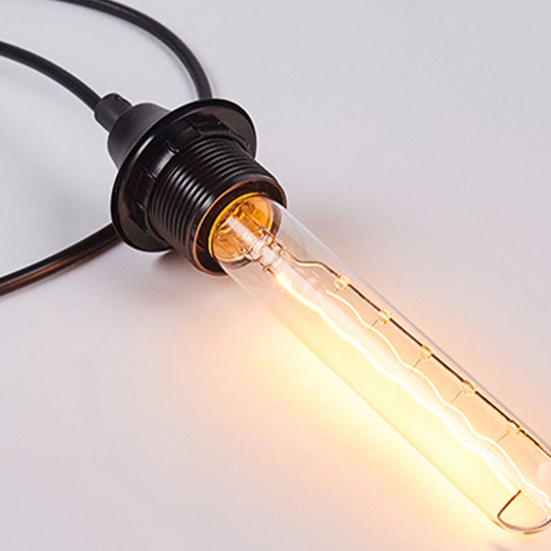 La lampe suspension de la suspension nordique en bois nordique 1-Light Light avec une teinte en verre géométrique