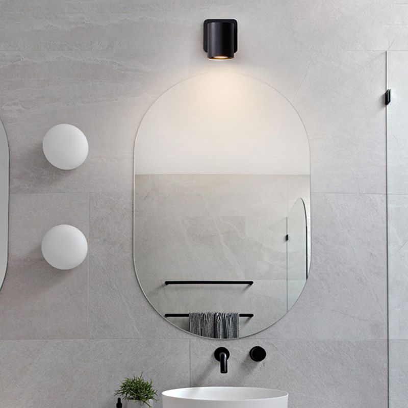 Moderno moderno muro in stile cilindro monte leggero metallo 1 flioncini per parete per camera da letto