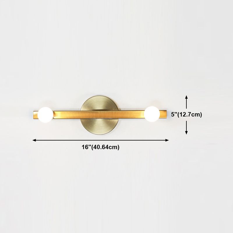 Linear Wall Light Fixture Modern Style Metal Wall Mount Lighting for Bathroom