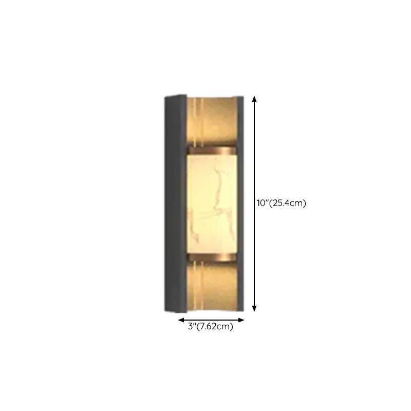 Contemporary Wall Sconce Marble Shade Wall Light Fixture for Courtyard