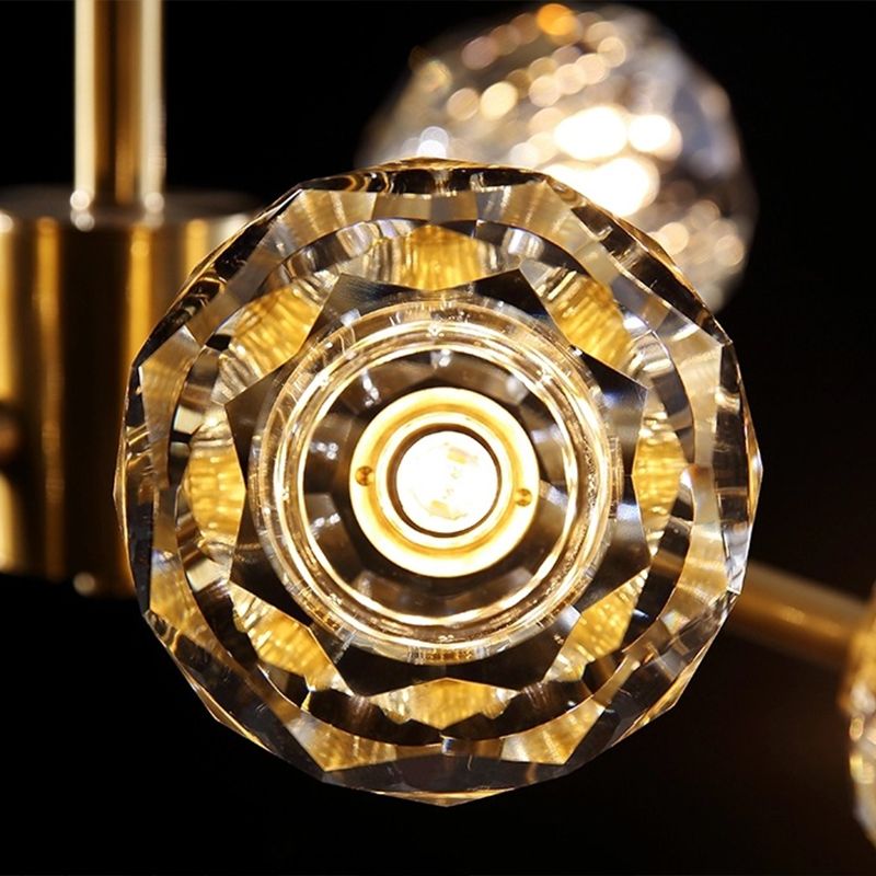 Gouden koepelophanging hanglamp eigentijdse kristallen hanger verlichtingsarmatuur