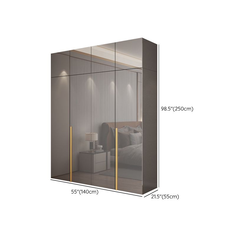 Engineered Wood Wardrobe Closet with Shelves Modern Wardrobe Cabinet for Home