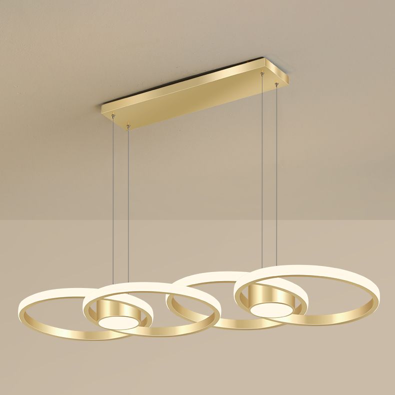 Einfachheit Ring geformtes Insel LED -LED Pendellicht für Wohnzimmer Esszimmer