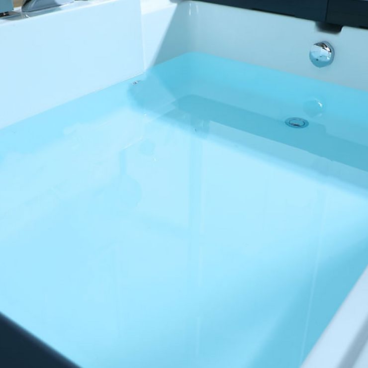 Modern Drop in Bath Acrylic Soaking White Rectangular Bathtub