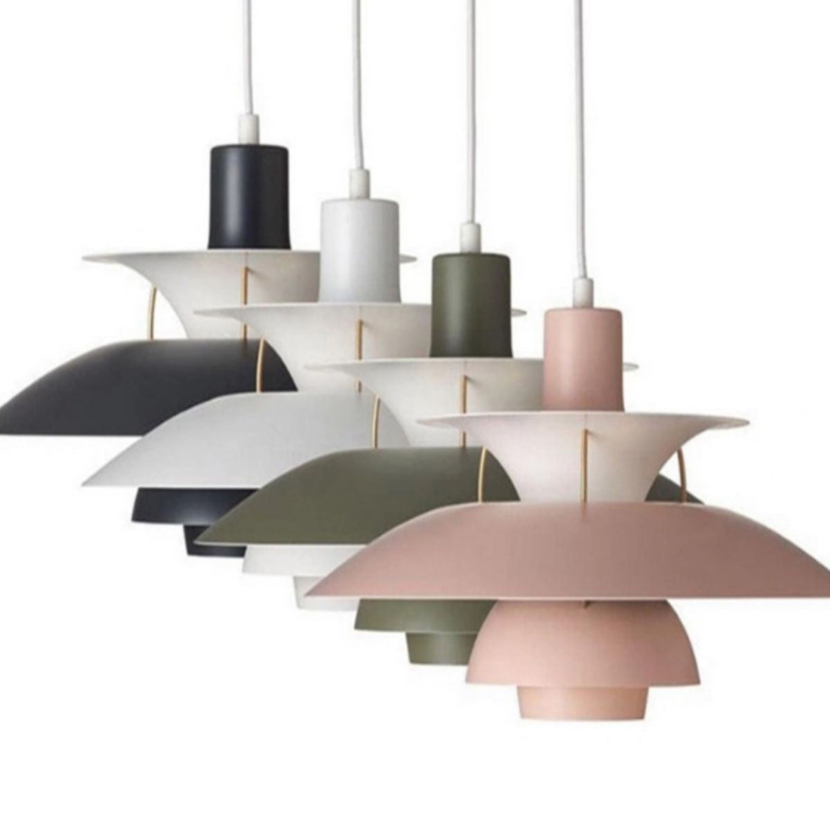 Lámpara colgante de sombra de platillo volador nórdico moderno 1 lámpara de colgación de luz para sala de estar