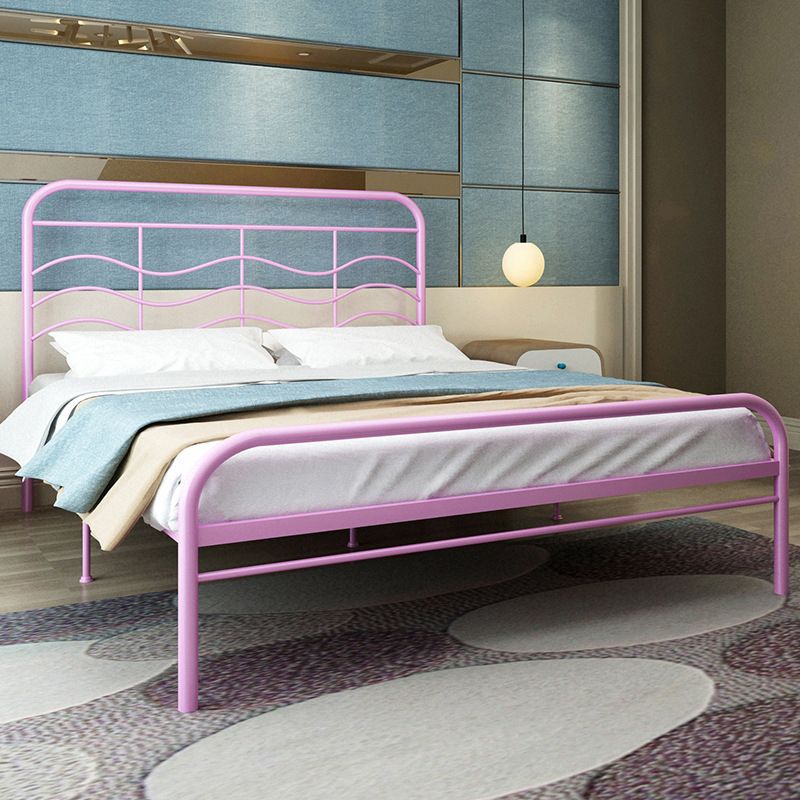 Modern and Contemporary Metal Open-Frame Headboard Princess Bed