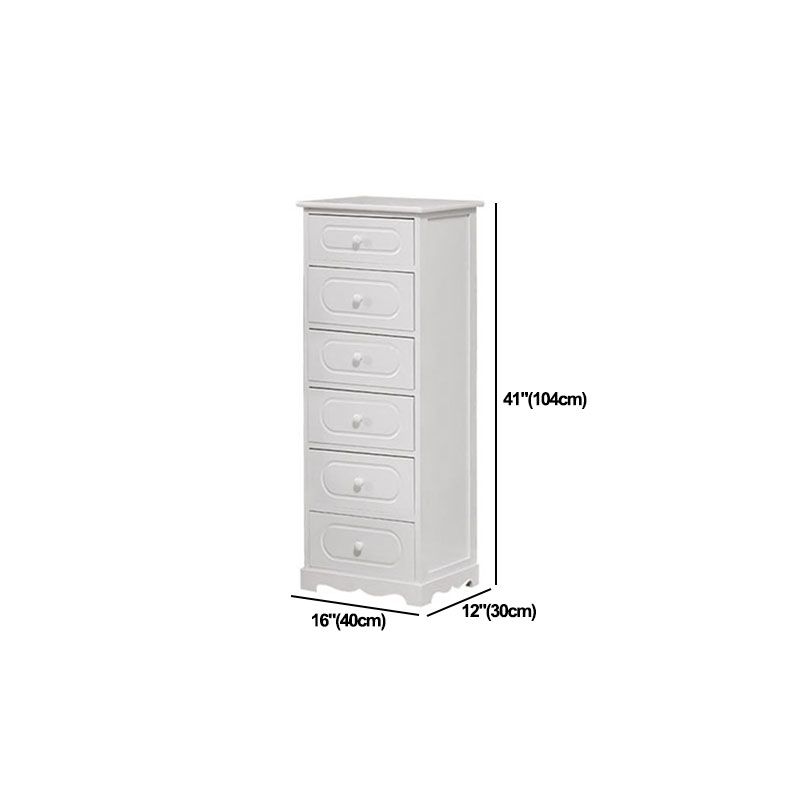 12" W Solid Wood Lingerie Chest Vertical Storage Chest with Drawers