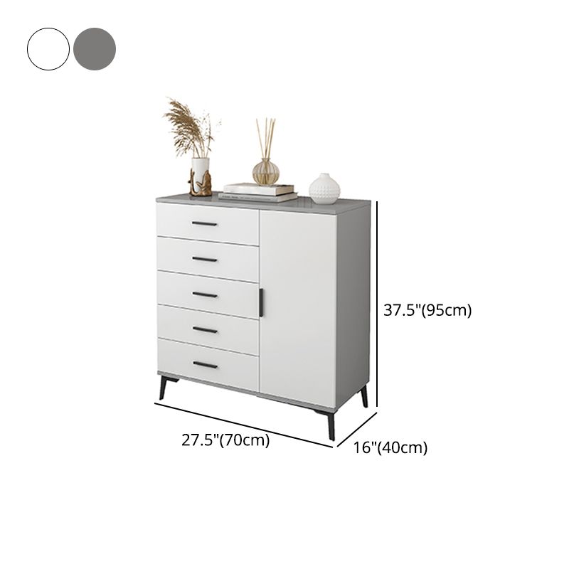 Modern Wooden Accent Cabinet with Black Straight Legs Storage Cabinet