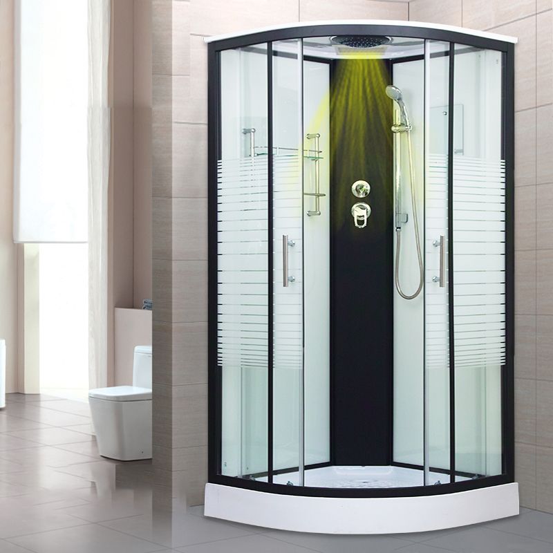 Tempered Glass Shower Stall Double Sliding Shower Stall with Header